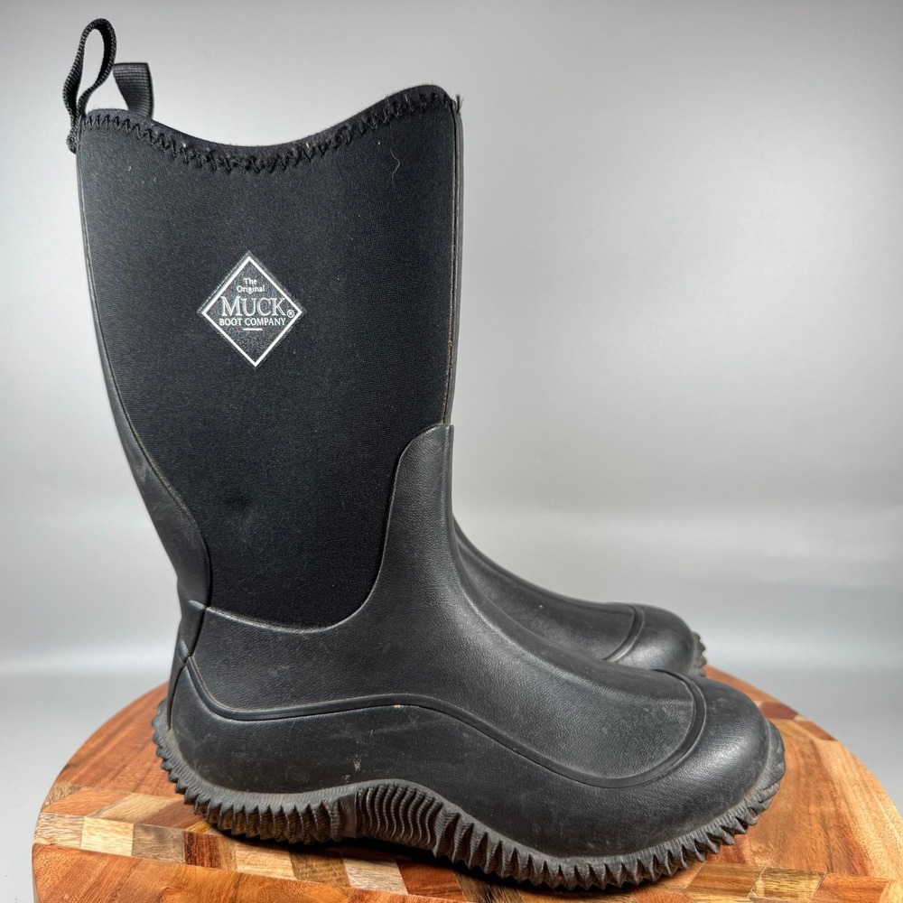 Muck Boot Company Hale Kids Size 3 Black Waterproof Neoprene Rain Snow Boots